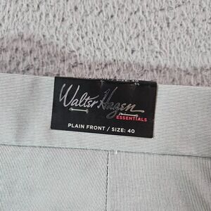 NWT Walter Hagen Shorts Men Size 40 Flat Front Gray Striped Stretch Golf‎